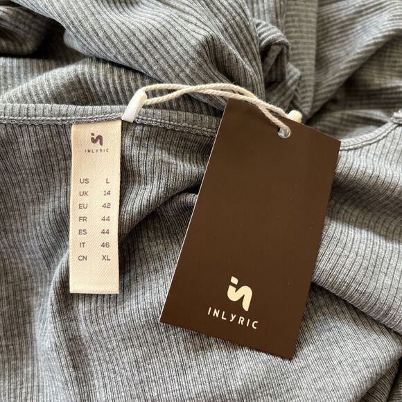 Women's Maxi Bodycon Dress Lounge Slip Spaghetti Strap Long Tank Ribbed Large - Picture 7 of 10